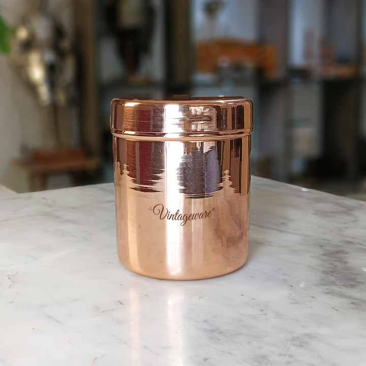 copper jar with lid