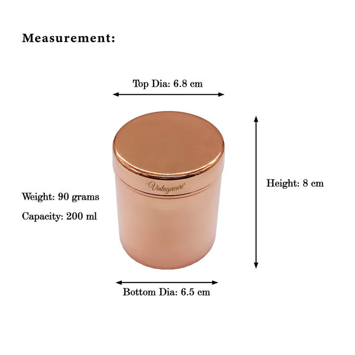 copper jar with lid