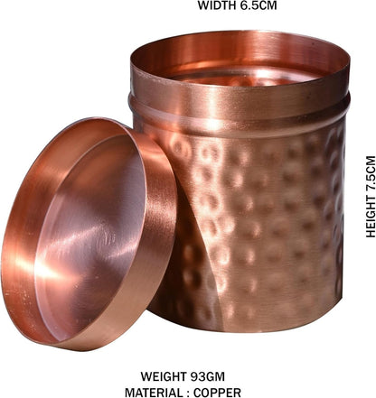 copper container with lid for storage