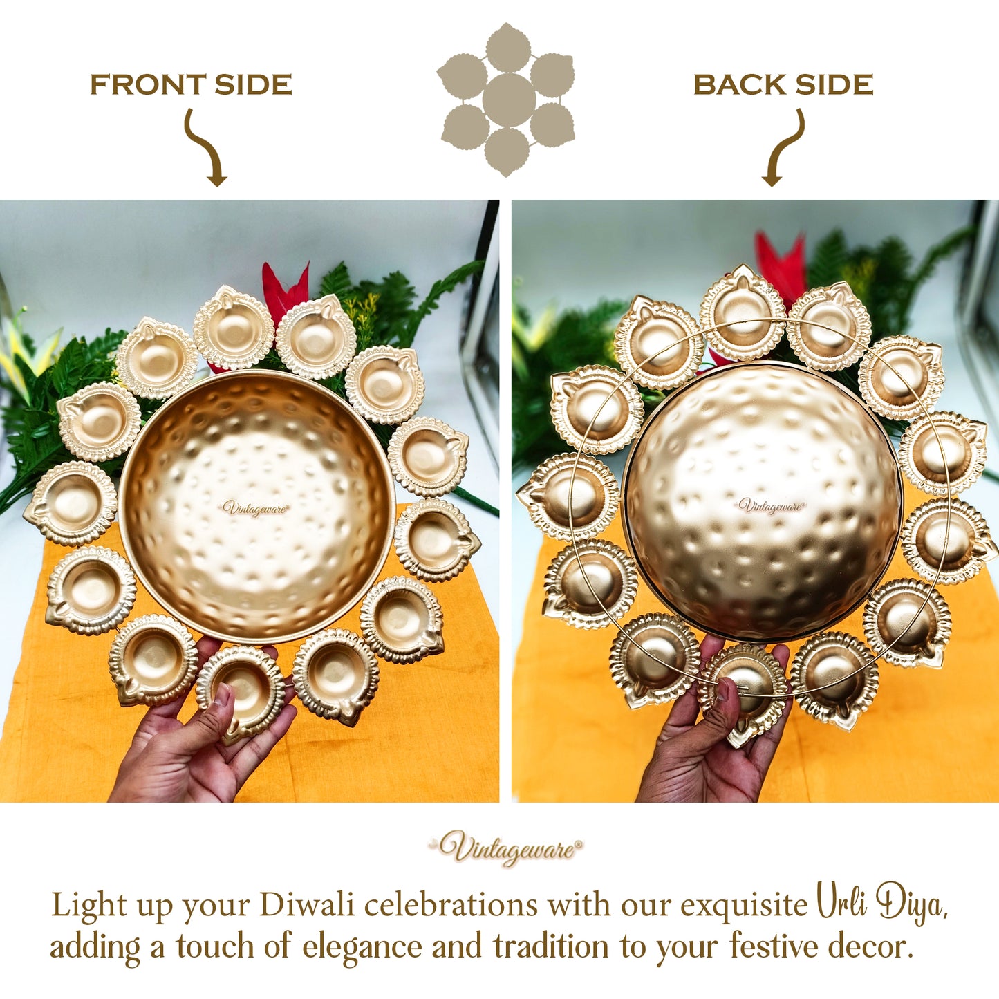 Large Urli Diya For Celebrating Diwali And Other Festivals