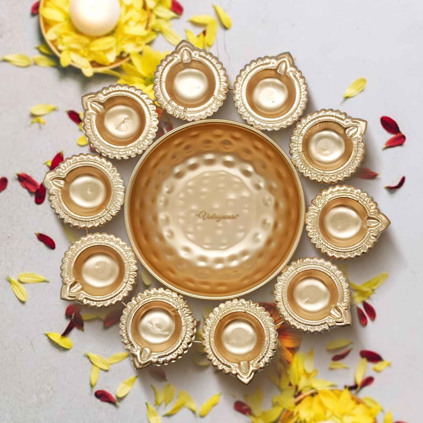 Beautiful Brass Medium Urli Diya For Home and Temple