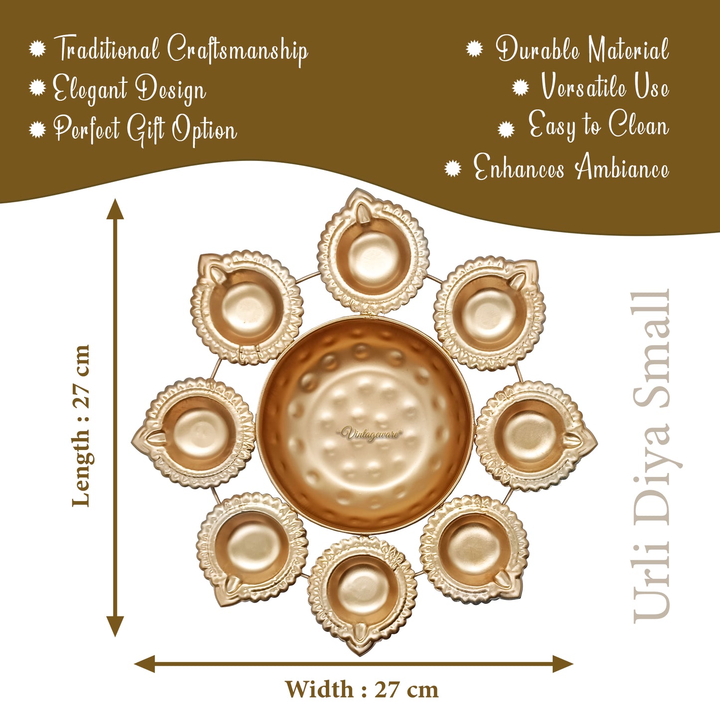 Urli Diya With Multiple Diyas – Perfect For Festive Vibes