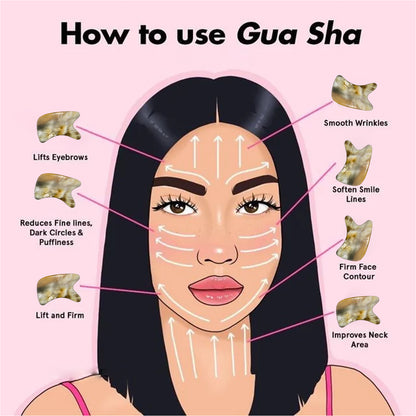Horn Gua Sha Scrape Therapy Natural Bian tool Stone Acupuncture Massage Detox Body sheep Horn Guasha R Shaped - Vintageware