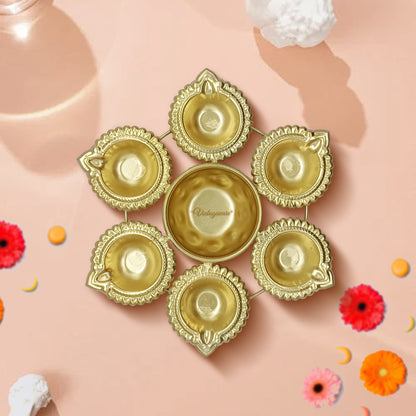 Decorative Urli Bowl With Oil Diya for Festivals