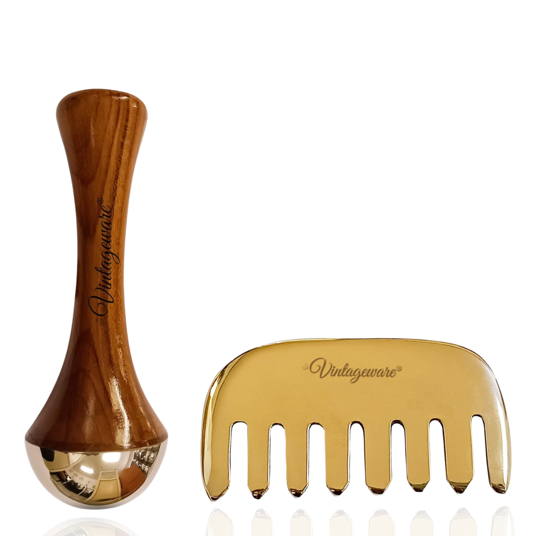 kansa comb with kansa wand