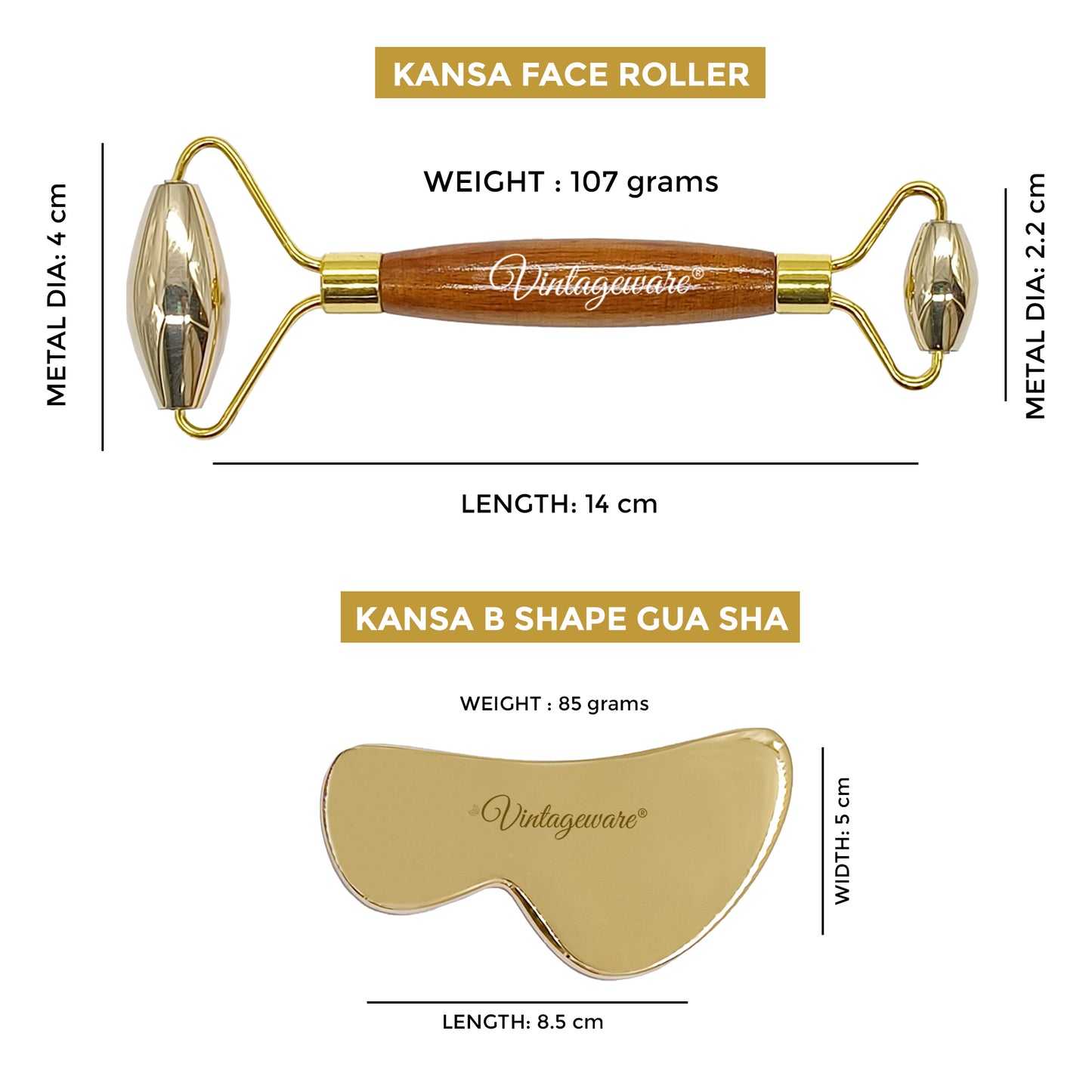 kansa face roller with gua sha