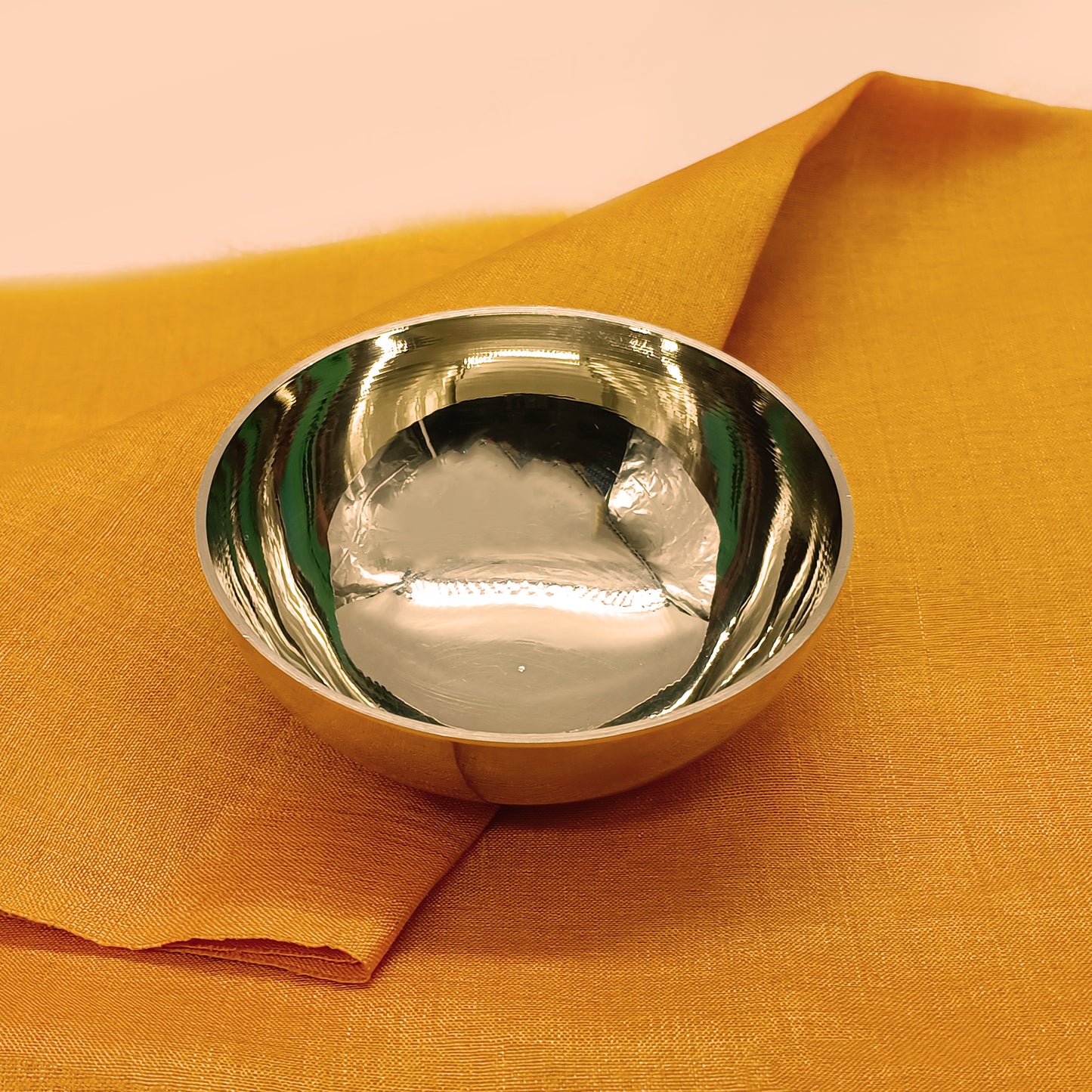 Handcrafted bronze kansa vatki bowl for foot massage