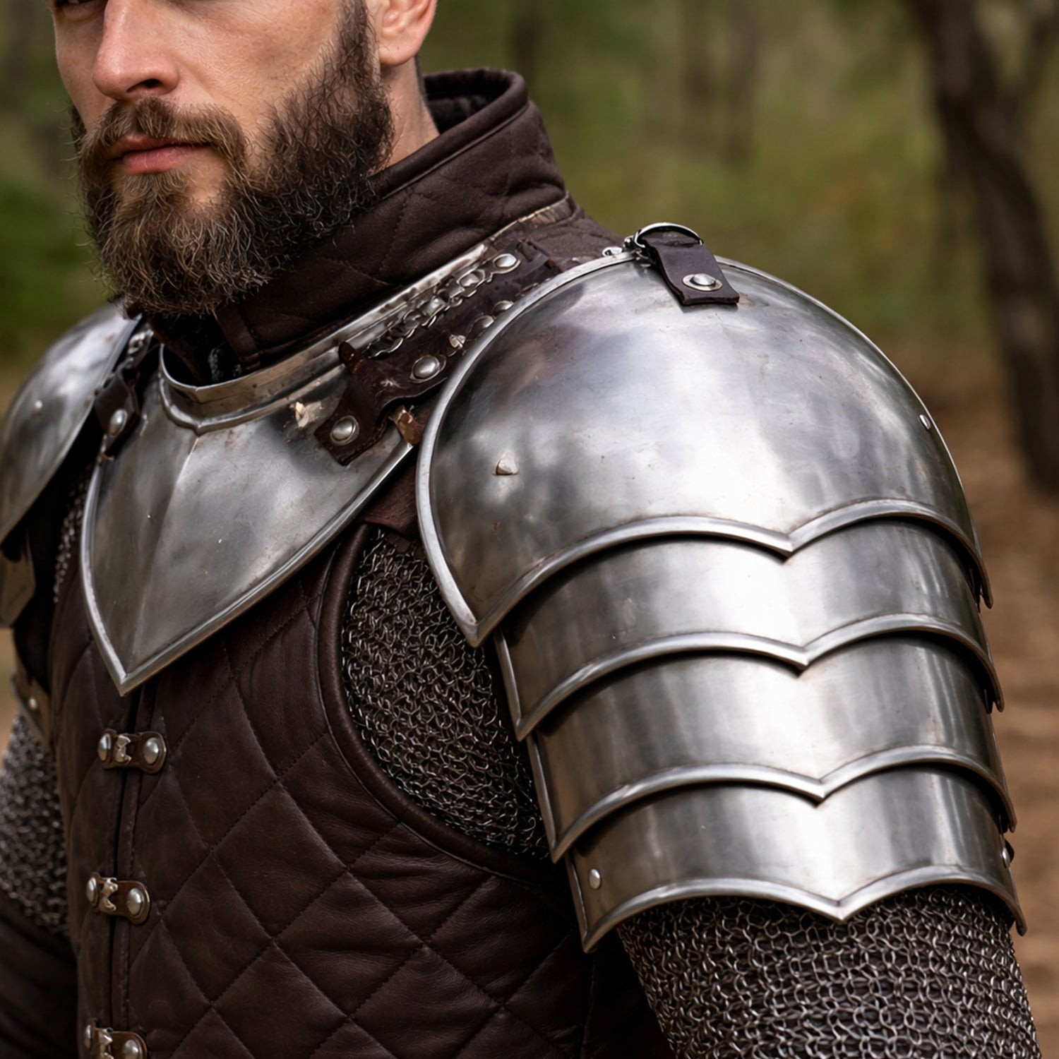 medieval shoulder guards