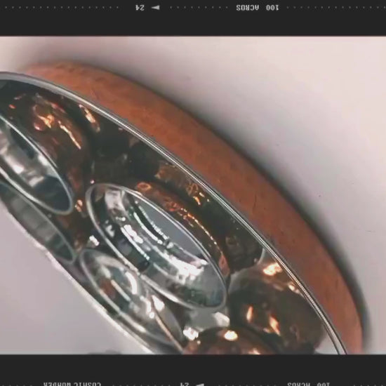 copper steel dinner set