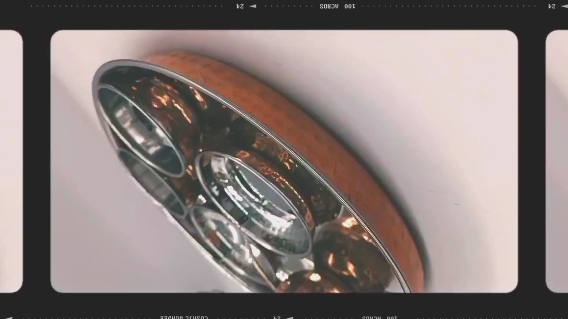 copper steel dinner set