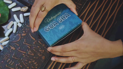 Vintageware® Ayurvedic Facial Massage Combo – Gua Sha, Dual Kansa Wand & Soy Candle