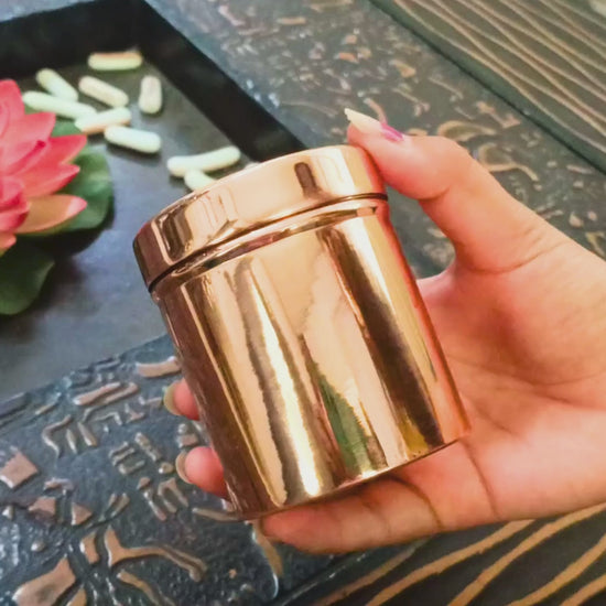 copper jar with lid
