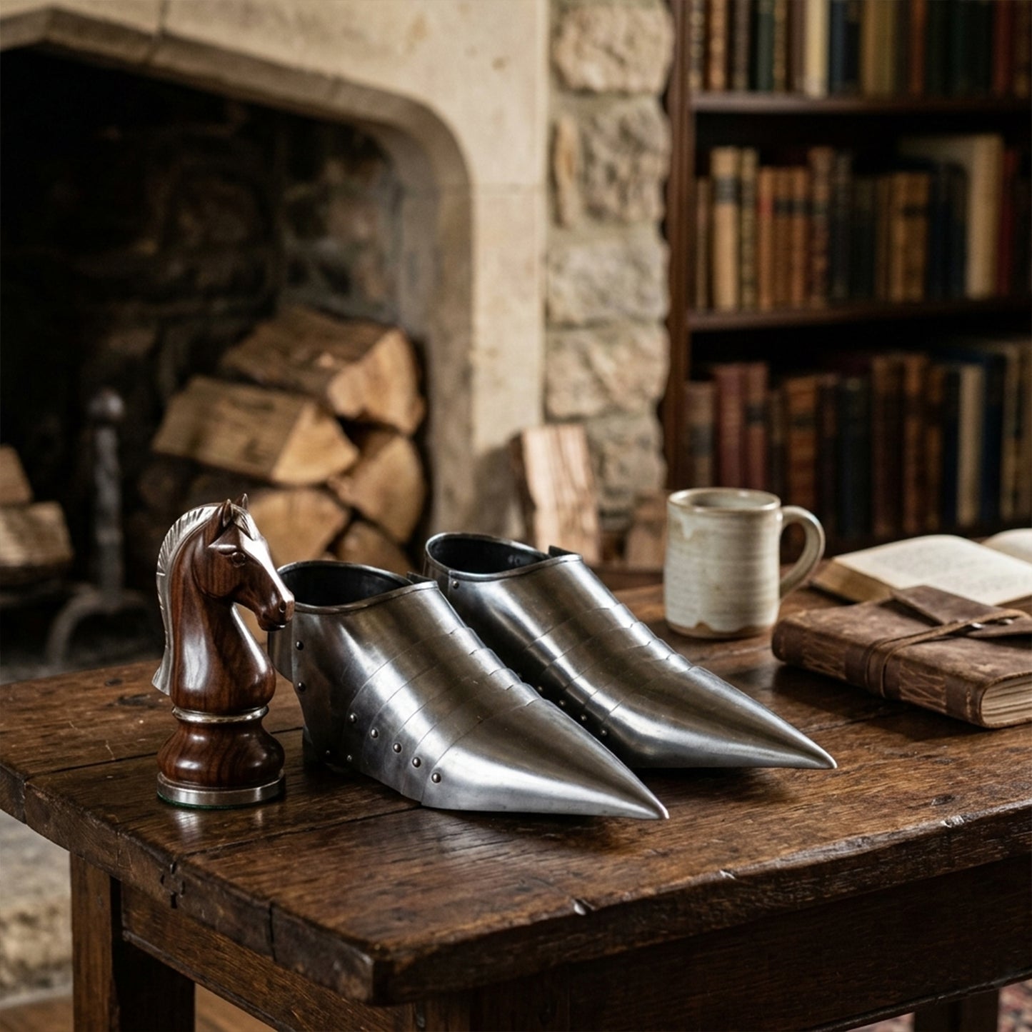 steel foot armor