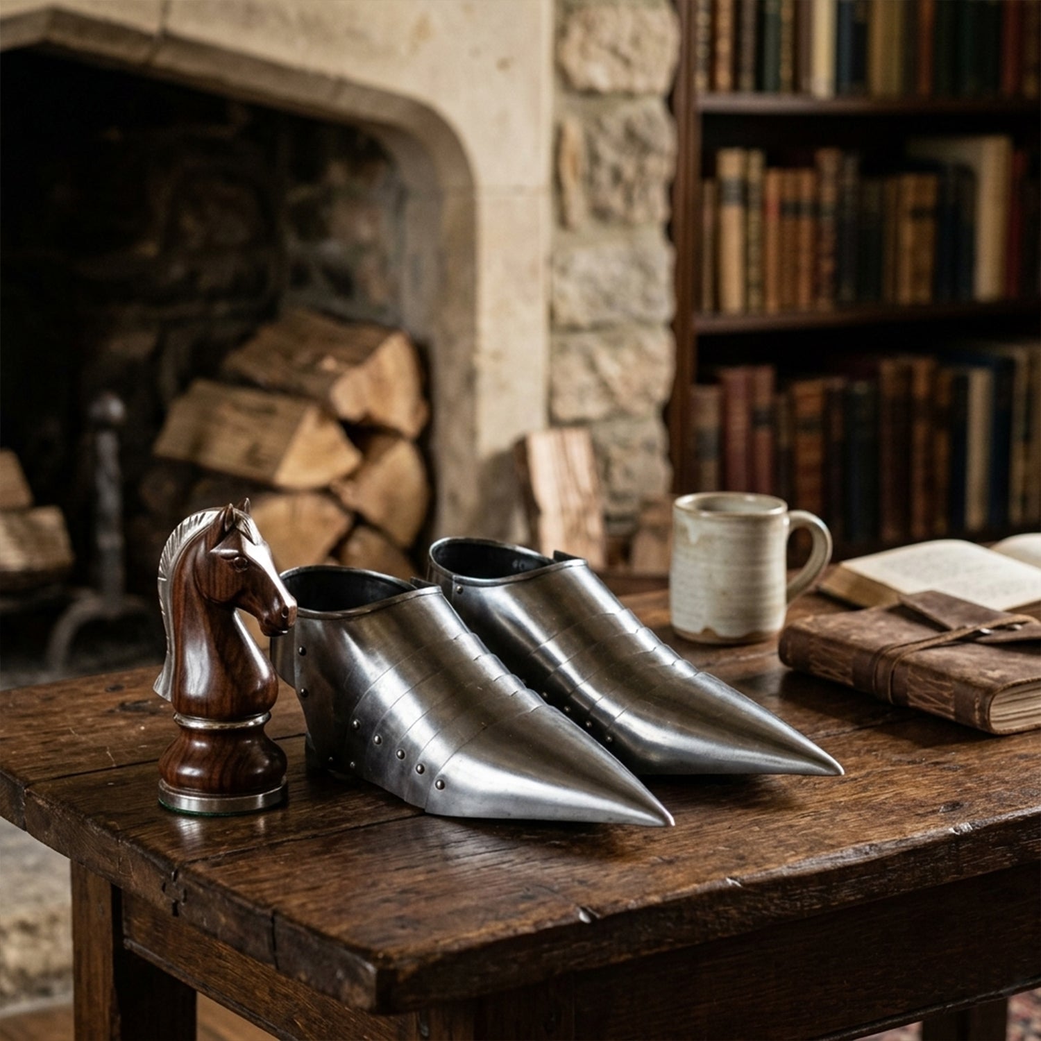 steel foot armor