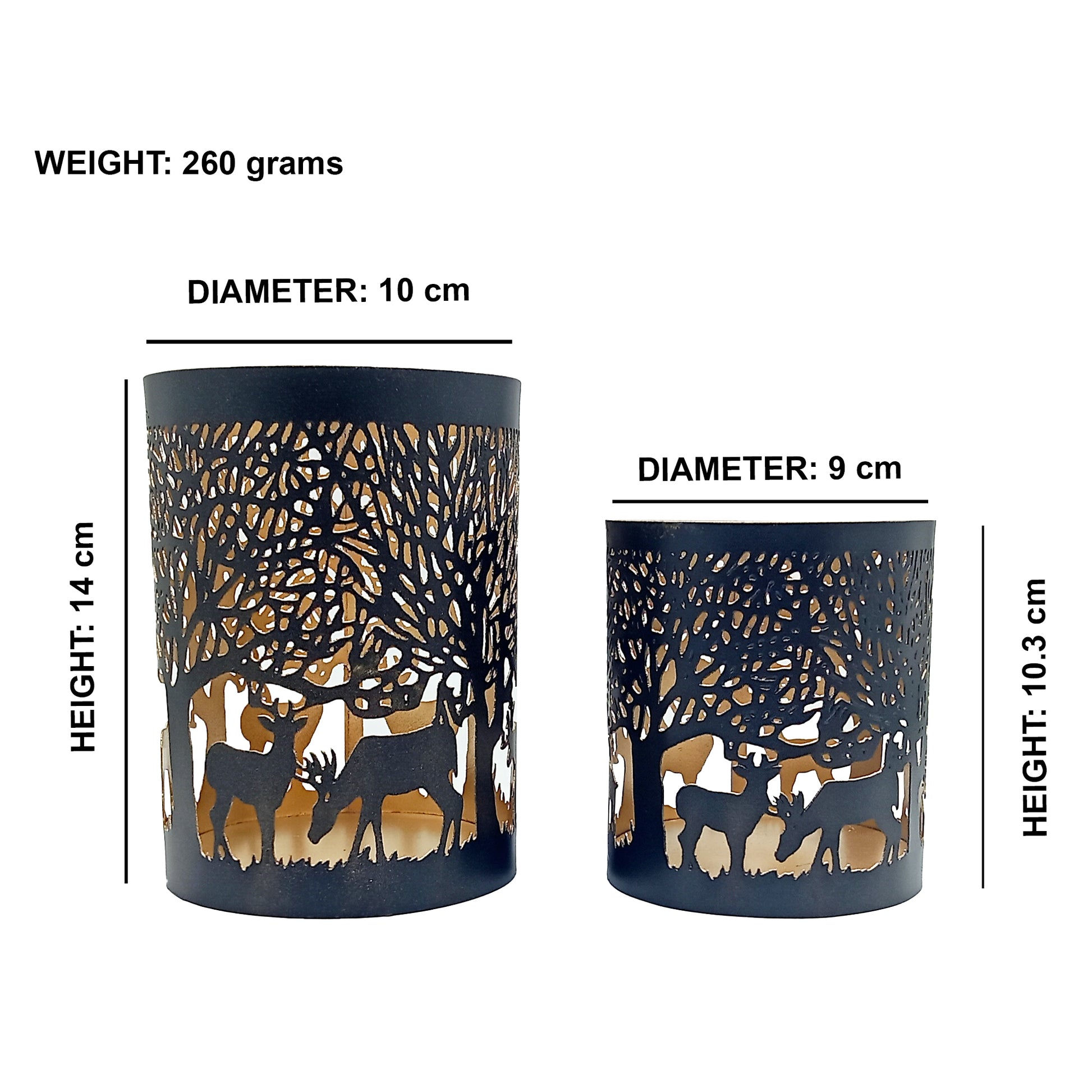 tealight candle holder set of 2