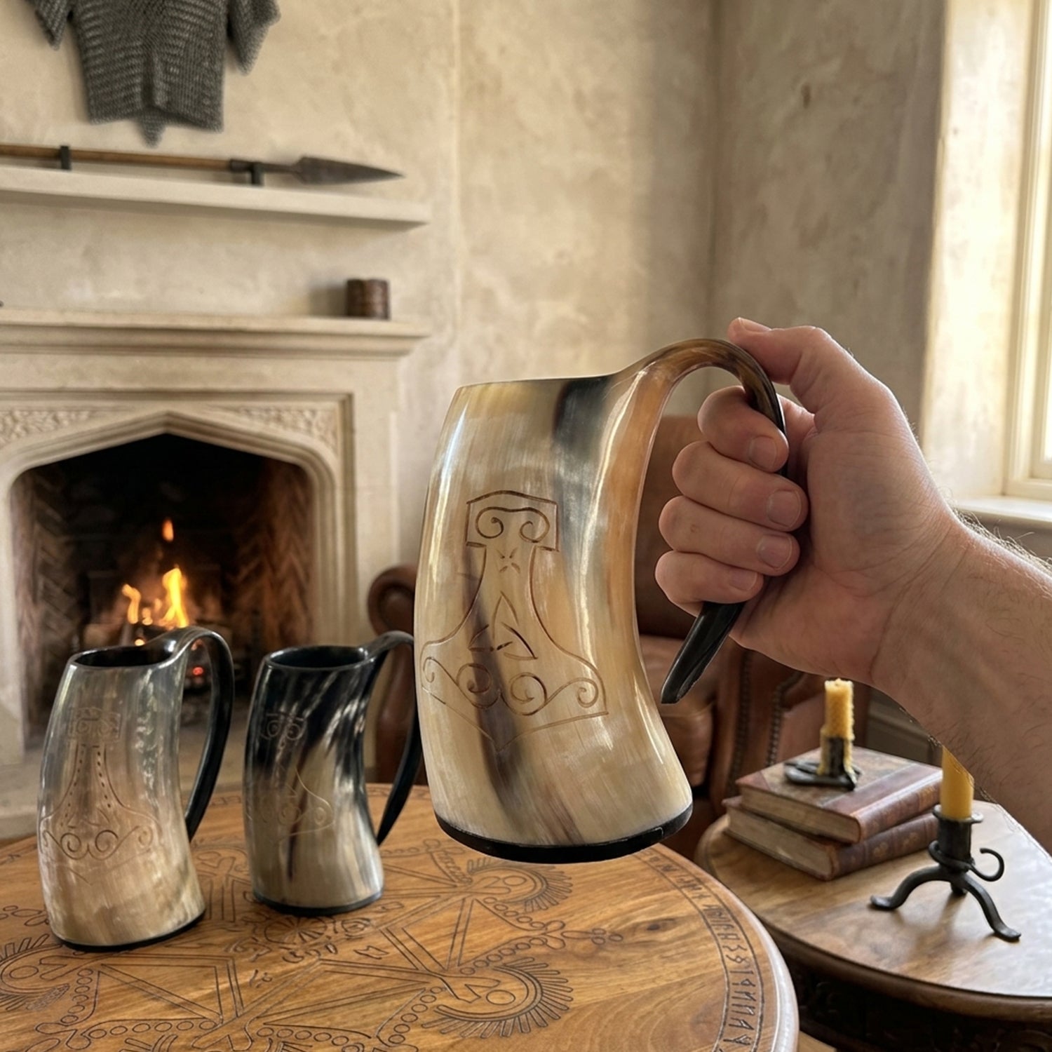 viking horn mug
