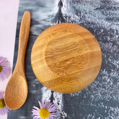 face mask mixing bowl set wooden
