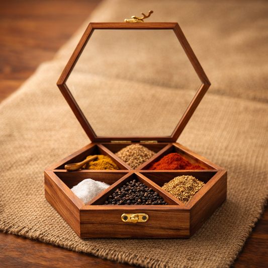 wooden masala box 